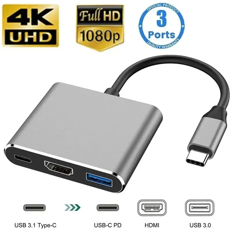 Multiport USB-C Hub – Up to 11-in-1, 4K HDMI, RJ45, SD/TF Card Reader & Fast PD Charging