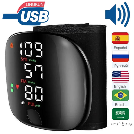 Digital Blood Pressure Monitor with Voice Guidance &amp; USB Charging