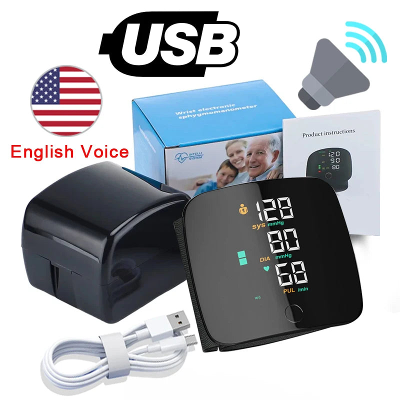 Digital Blood Pressure Monitor with Voice Guidance &amp; USB Charging