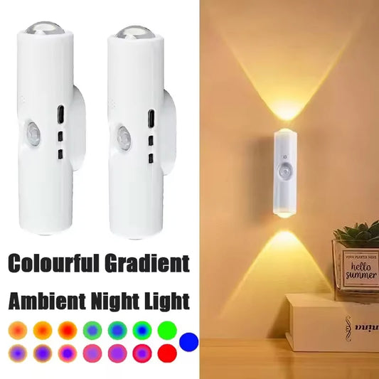 Magnetic RGB LED Light with Motion Sensor – Rechargeable for Bedroom & Bathroom