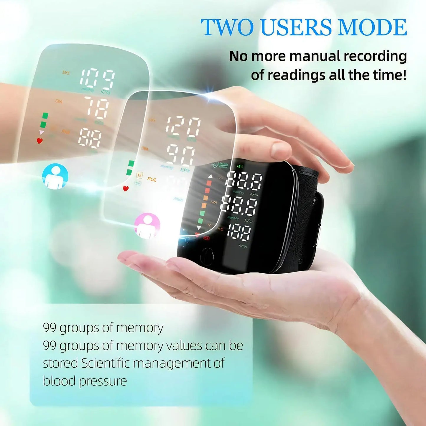 Digital Blood Pressure Monitor with Voice Guidance &amp; USB Charging