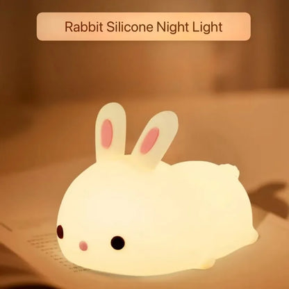 Silicone Bunny LED Night Light – Rechargeable, Soft & Perfect for Kids