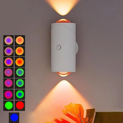RGB Motion Sensor LED Night Lights – Pack of 1/2/4, USB Rechargeable