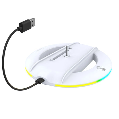 Suporte Vertical RGB para PS5 Slim & Pro — 14 Efeitos de Luz, Base Antiderrapante e 2 Portas USB