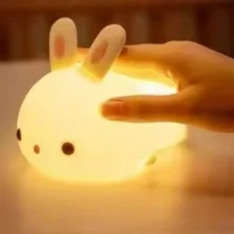 Silicone Bunny LED Night Light – Rechargeable, Soft & Perfect for Kids