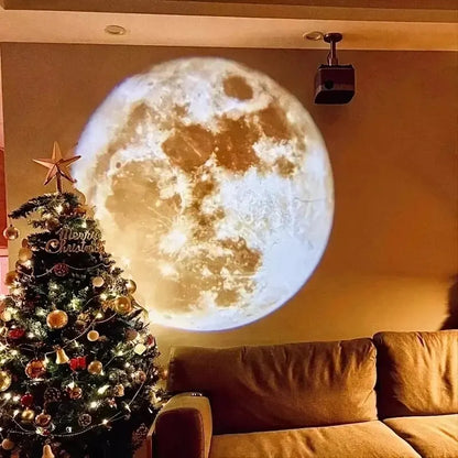 USB Moon & Earth Projection Light – Atmospheric Ceiling Lamp for Bedroom & Living Room