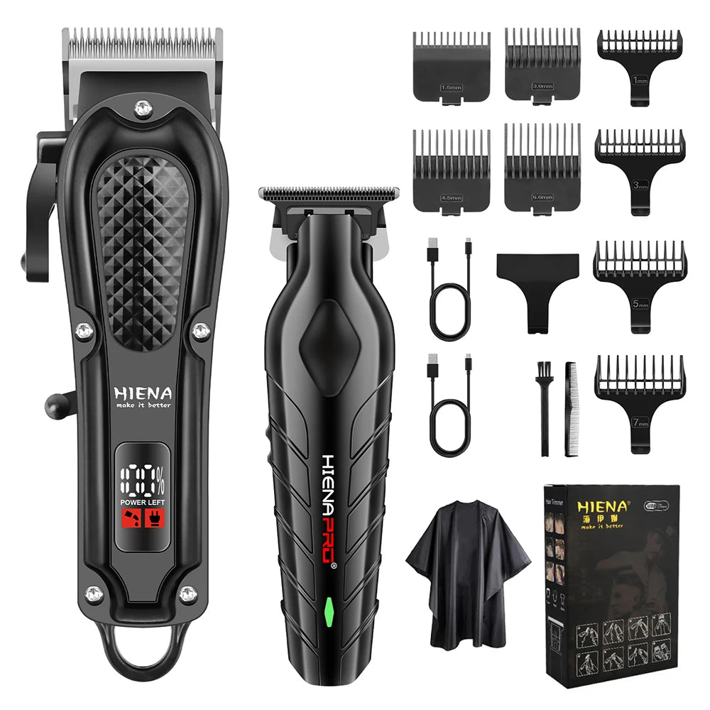 HIENA Professional Hair Clipper – Rechargeable, Stainless Steel Blade, 6 Colors Available