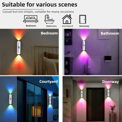 Magnetic RGB LED Light with Motion Sensor – Rechargeable for Bedroom & Bathroom
