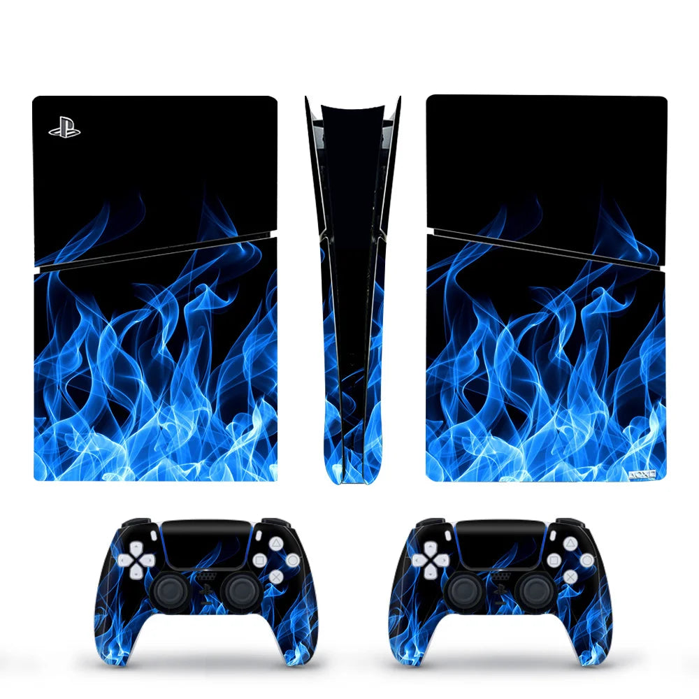 Decal Vinyl Skin Sticker For PS5 Slim Digital Console Protective Skin Case 2PCS Controller Gamepad For PS5 Slim Accessories