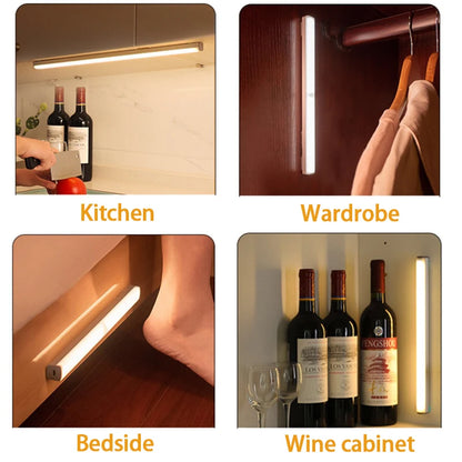 Wireless LED Night Light – Automatic Motion Sensor for Wardrobe, Kitchen & Stairs