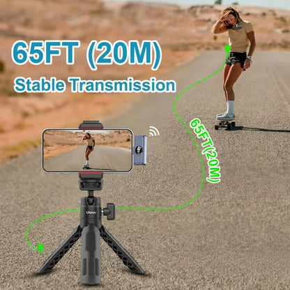 KEBIDU Wireless Lavalier Microphone – Dual Noise Reduction, HiFi Sound, 1-to-2 for Live Streaming & Video