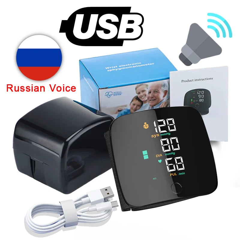 Digital Blood Pressure Monitor with Voice Guidance &amp; USB Charging