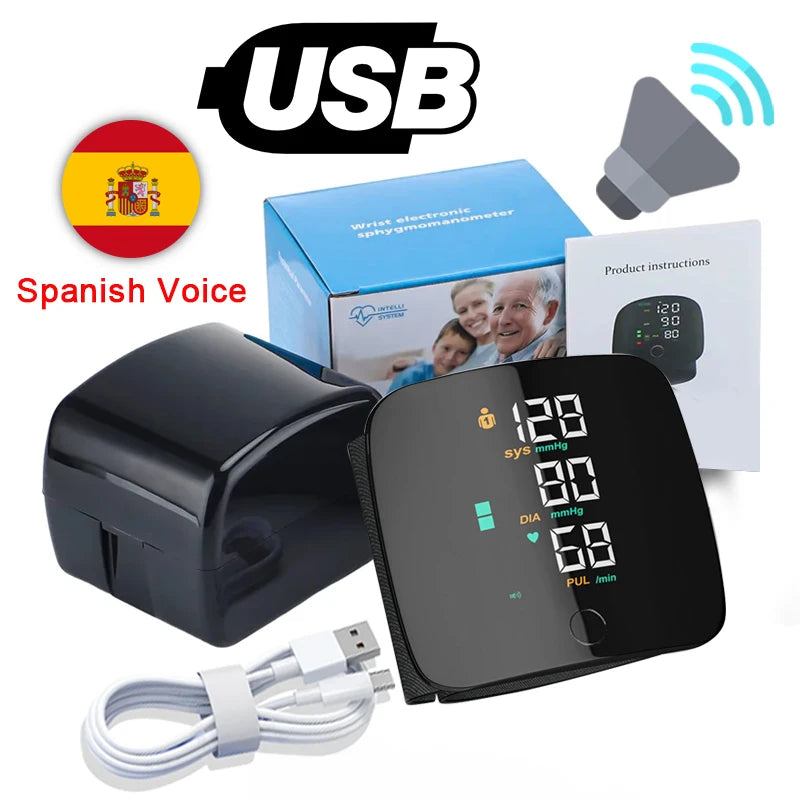 Digital Blood Pressure Monitor with Voice Guidance &amp; USB Charging
