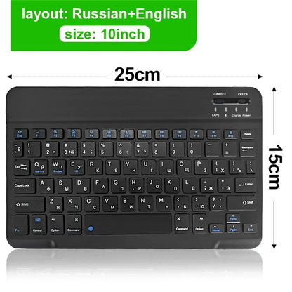 Teclado Bluetooth Recarregável ONEVAN — 7" e 10", Multi-idioma, Compatível com Android, iOS e Windows