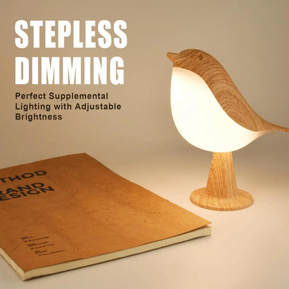 Bird LED Touch Lamp – 3 Brightness Levels, Rechargeable, Art Deco Decoration