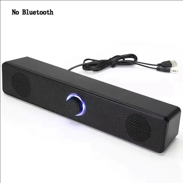 Barra de Som Ballena para PC — Som Estéreo 3D, Bluetooth e AUX, Alimentada por USB