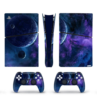 Decal Vinyl Skin Sticker For PS5 Slim Digital Console Protective Skin Case 2PCS Controller Gamepad For PS5 Slim Accessories
