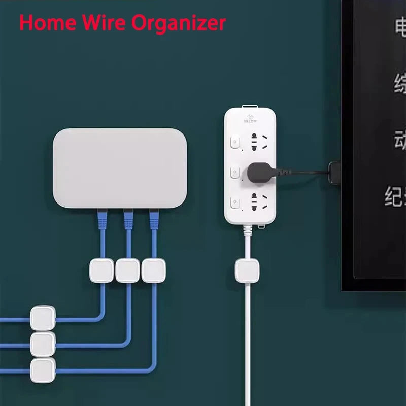 Magnetic Adhesive Cable Clips – Cable Management for Home, Office & Desk