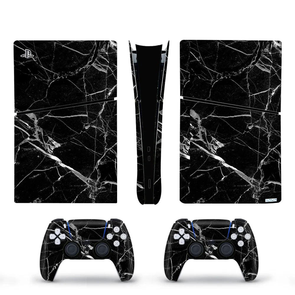 Decal Vinyl Skin Sticker For PS5 Slim Digital Console Protective Skin Case 2PCS Controller Gamepad For PS5 Slim Accessories