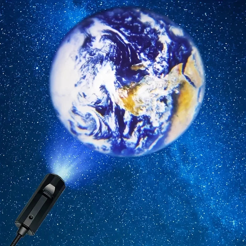 USB Moon & Earth Projection Light – Atmospheric Ceiling Lamp for Bedroom & Living Room