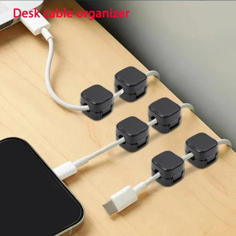 Magnetic Adhesive Cable Clips – Cable Management for Home, Office & Desk